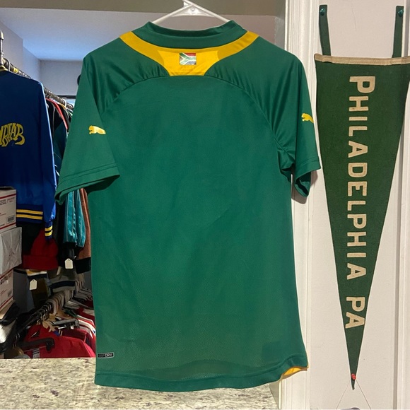 Vintage Puma Mens Small Green South Africa Mens Soccer Jersey - Picture 3 of 5